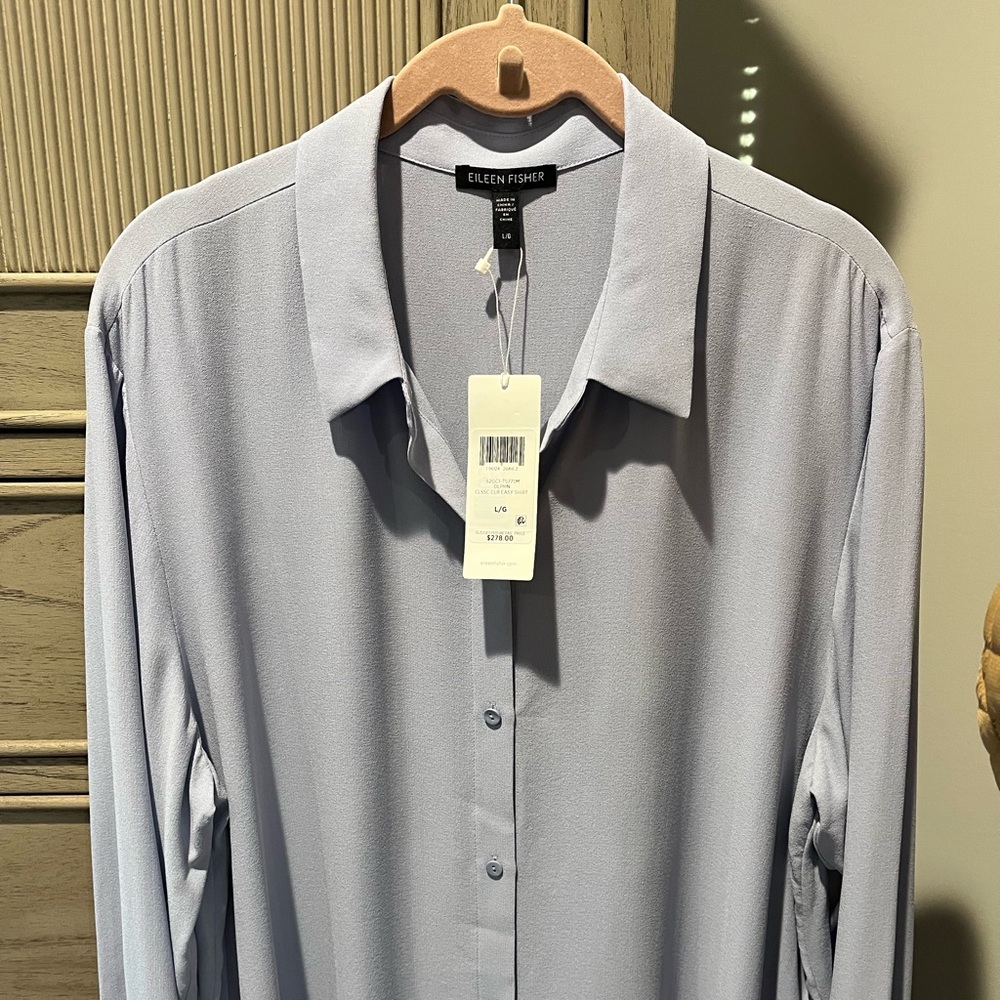 Eileen Fisher Women's Light Blue Blouse